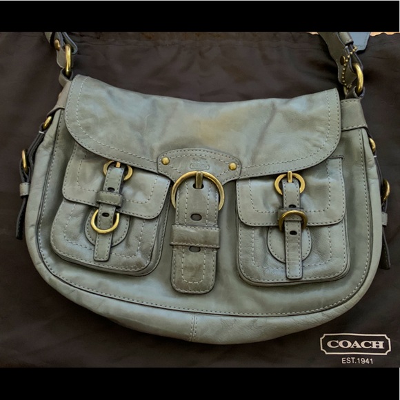 COACH leather gray shoulder bag - Picture 1 of 8